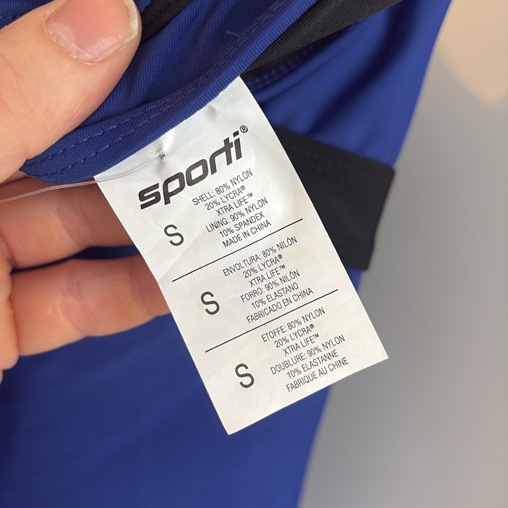 Sporti Blue and Black tankini - Picture 4 of 6